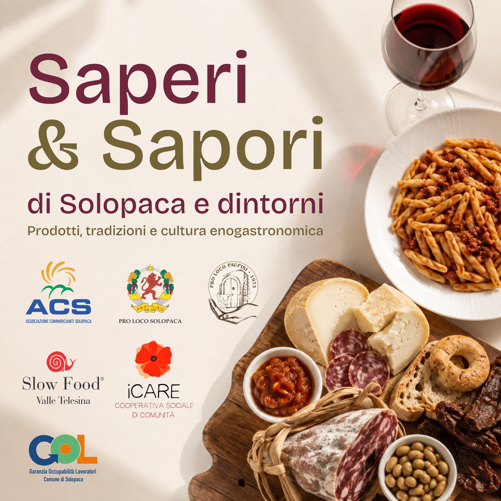 Grafica di Saperi e Sapori di Solopaca e dintorni